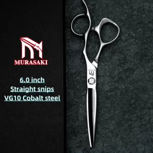 MURASAKI Professional barber scissors，Japanese VG10 steel hair cutting shears，6.0-6.5 inches，High quality barber accessories