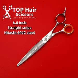 MURASAKI Top hair scissors，Japan 440c steel Professional barber scissors，6.0-6.8 inches Gold size，Special design for hand made