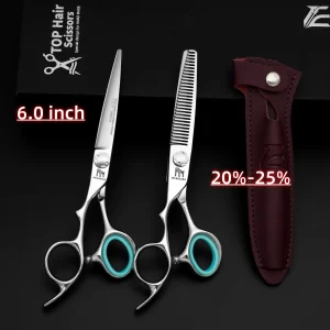 MURASAKI Professional left hand scissors，Set of 6.0-6.5-6.8 inches hairdressing scissors，Hitachi 440C steel hair cutting tools