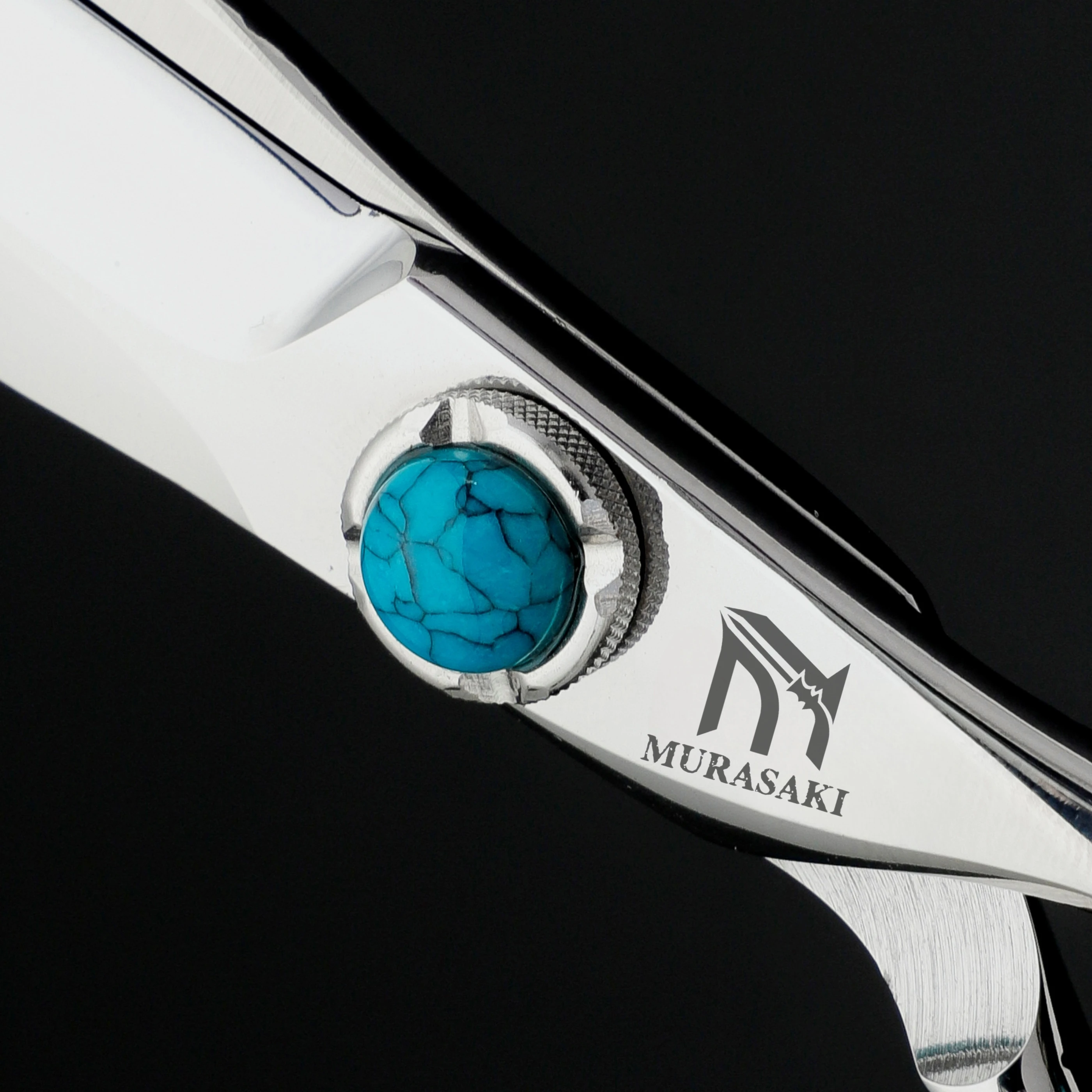 MURASAKI Professional hairdressing scissors,6 inch hair thinning shears,Japanese 440c steel,High quality hair cutting machine - Image 2