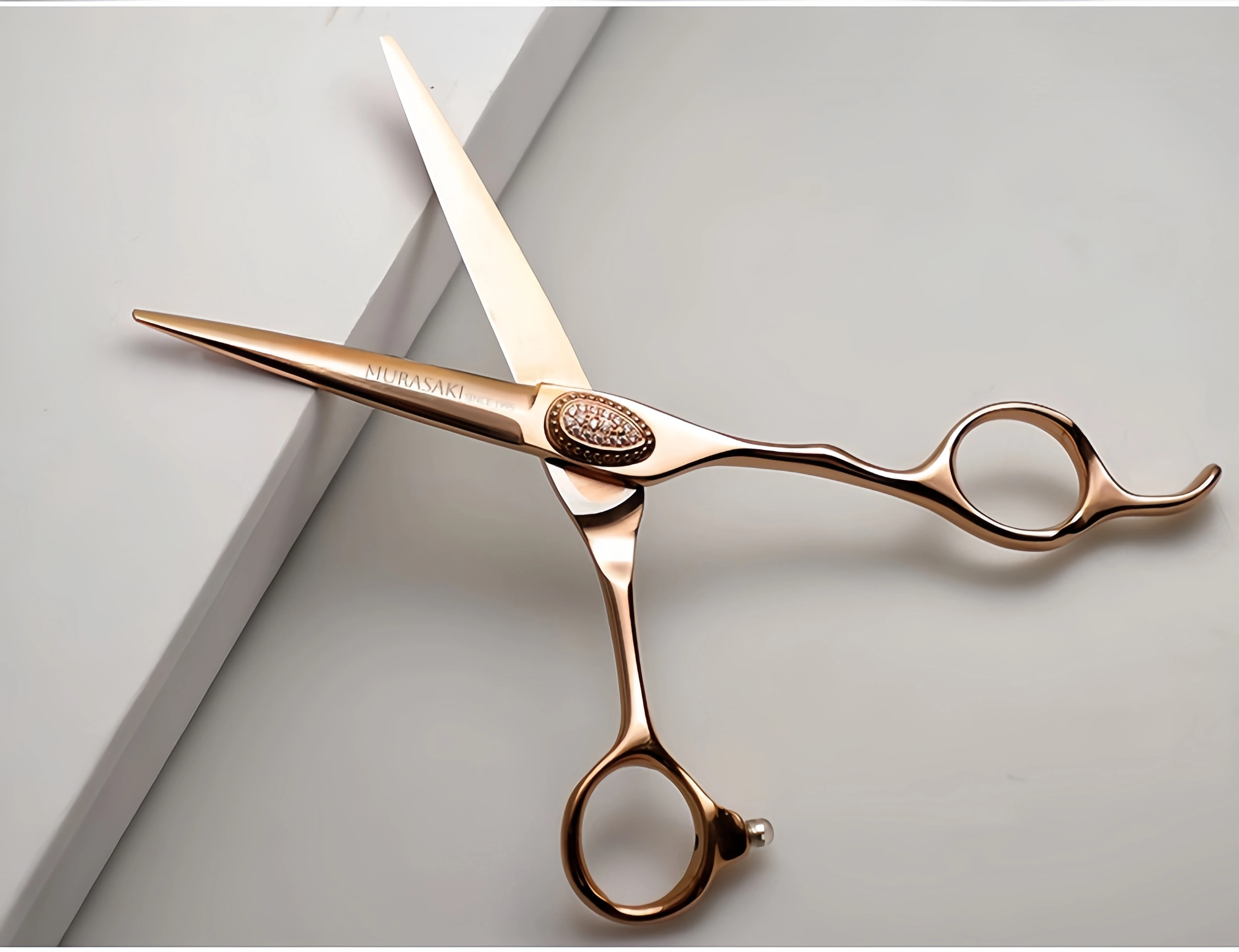 MURASAKI Professional hair scissors,6.0-6.5-6.8 inches Rose gold Coating barber shears,Japanese VG10 steel barber accessories - Image 3