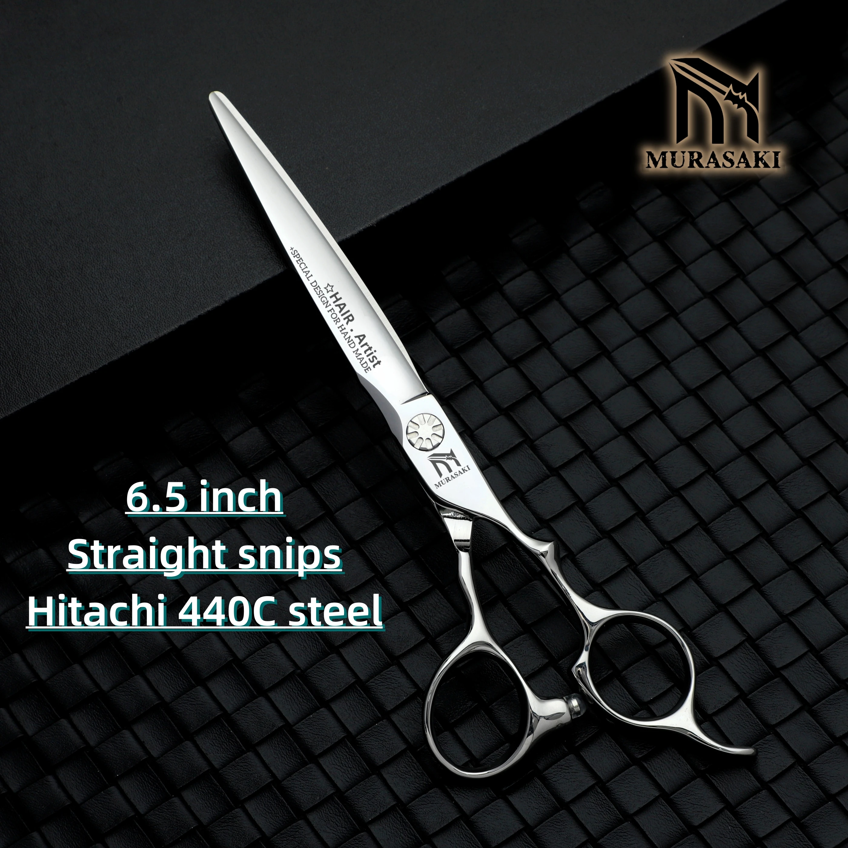 MURASAKI Professional hairdressing scissors,6.5-6.8 inches Serrated blade scissors,High-end Japanese steel hair cutting machines - Image 3